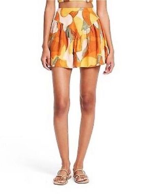 FE Noel x Target Colorful Print Mini Skirt, Size 4, NWT